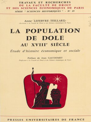 cover image of La population de Dole au XVIIIe siècle